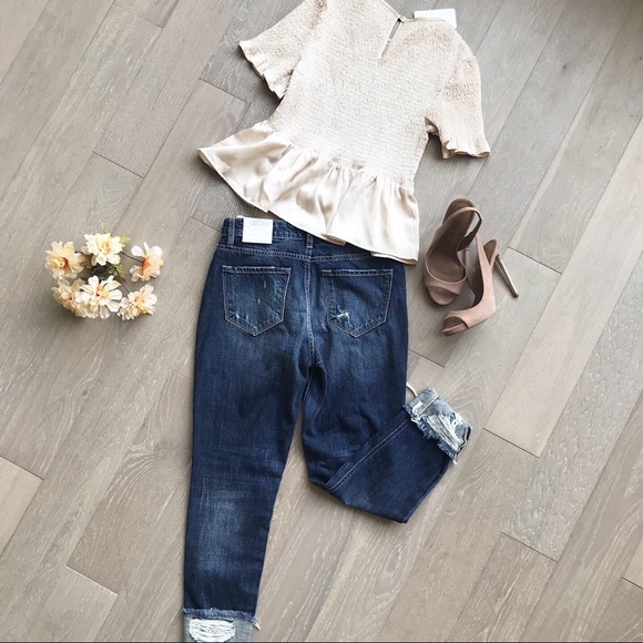 Ready for Brunch Distressed Boyfriend Slim Fit Jeans - Picture 2 of 5